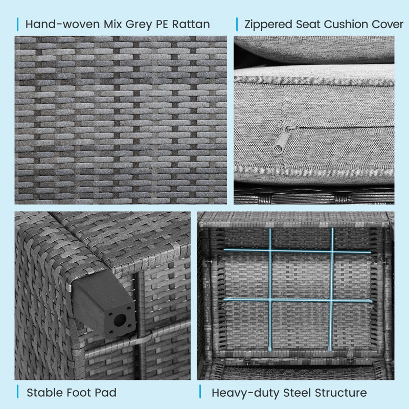 Topbuy Patiojoy 2 Person Outdoor Seating Group with Cushions Wayfair